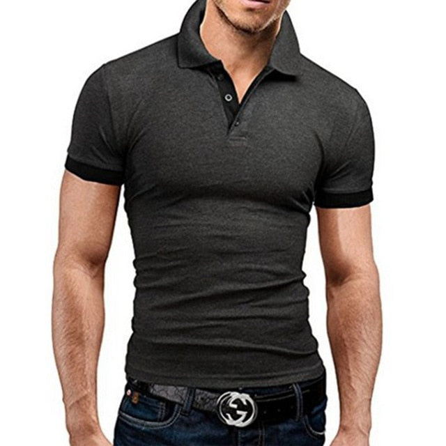 Covrlge Polo Shirt Men Summer Stritching Men's Shorts Sleeve Polo Business Clothes Luxury Men Tee Shirt Brand Polos MTP129