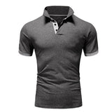 Covrlge Polo Shirt Men Summer Stritching Men's Shorts Sleeve Polo Business Clothes Luxury Men Tee Shirt Brand Polos MTP129